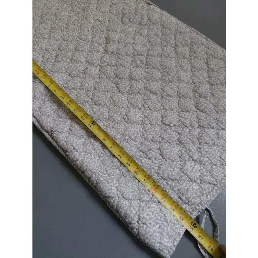 2 THE COMPANY STORE Quilted Pillow Shams Set Gray KING Size Tie Closure Cozy